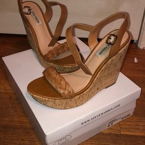 Steve madden nude cork wedges